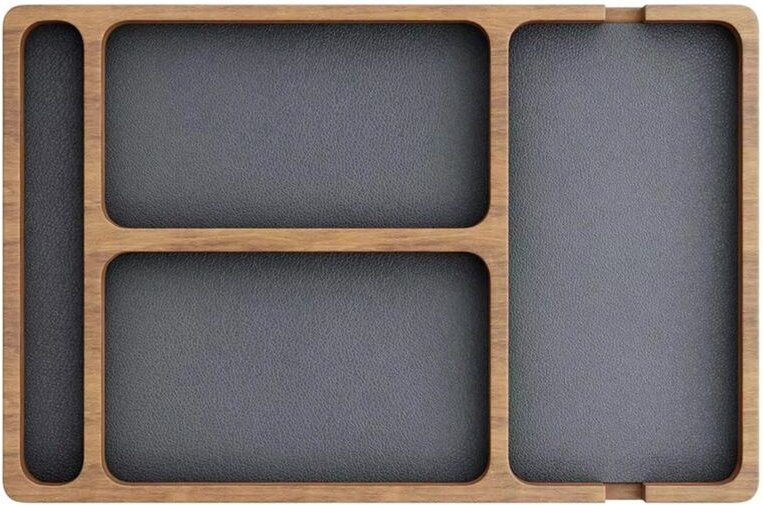 Holz Büro Desktop Storage Box Massivholz Partition Handy Kopfhörer Schutt Tablett