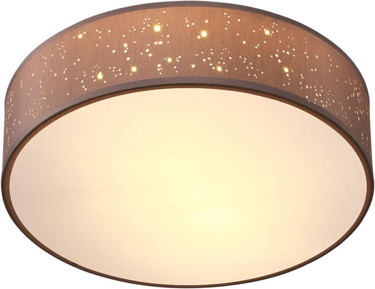 Deckenlampe Sternenhimmel Stoff Rund E27 Deckenleuchte Stoffdeckenleuchte Stoffdeckenlampe Schlafzimmer Wohnzimmer 30cm ...