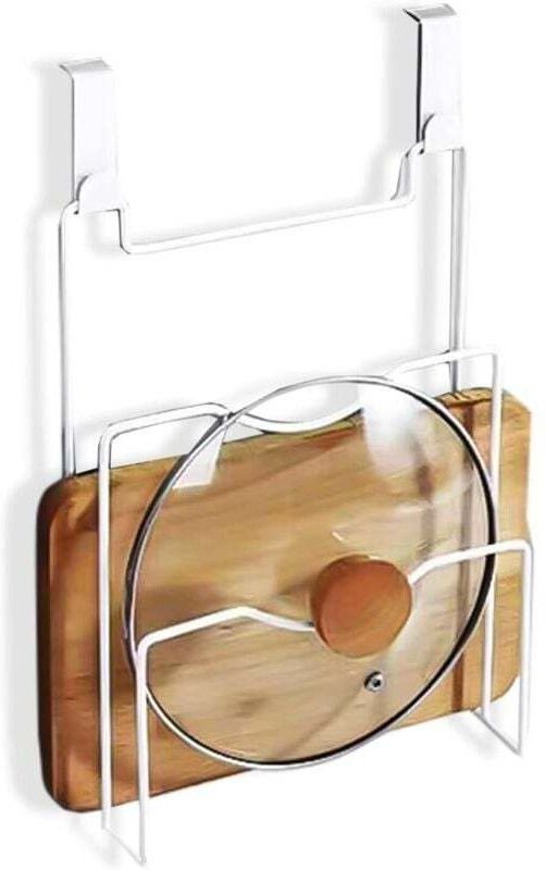 Vertikaler Topfdeckelhalter, Wandhalterung, kein Bohren erforderlich, Küchenabtropfgestell, Aufbewahrungsgestell für Sch...