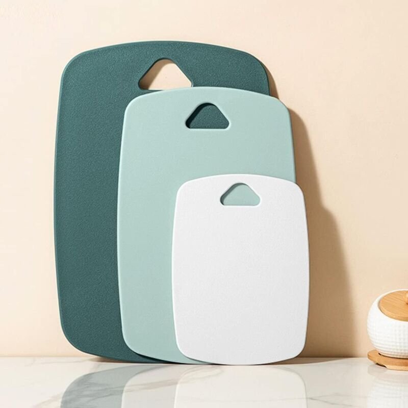 Set mit 3 Schneidebrettern aus Kunststoff, Küchenschneidebretter, dicke Schneidebretter für Fleisch, Gemüse und Obst, mi...