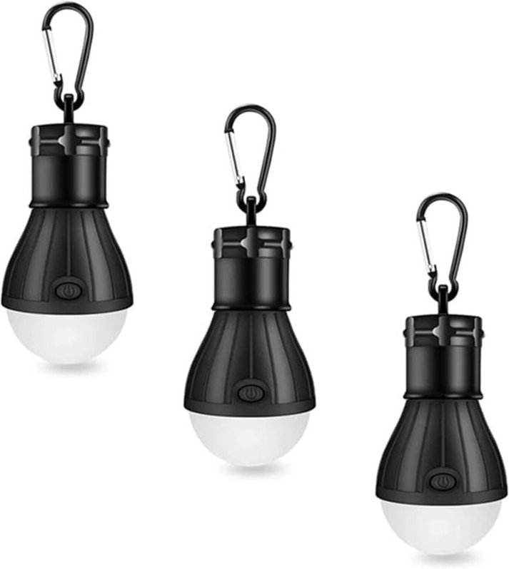 Dolaso - LED-Camping-Laterne – Camping-Laterne – Notlicht mit Karabiner – wasserdicht – tragbar – für Camping, Abenteuer...