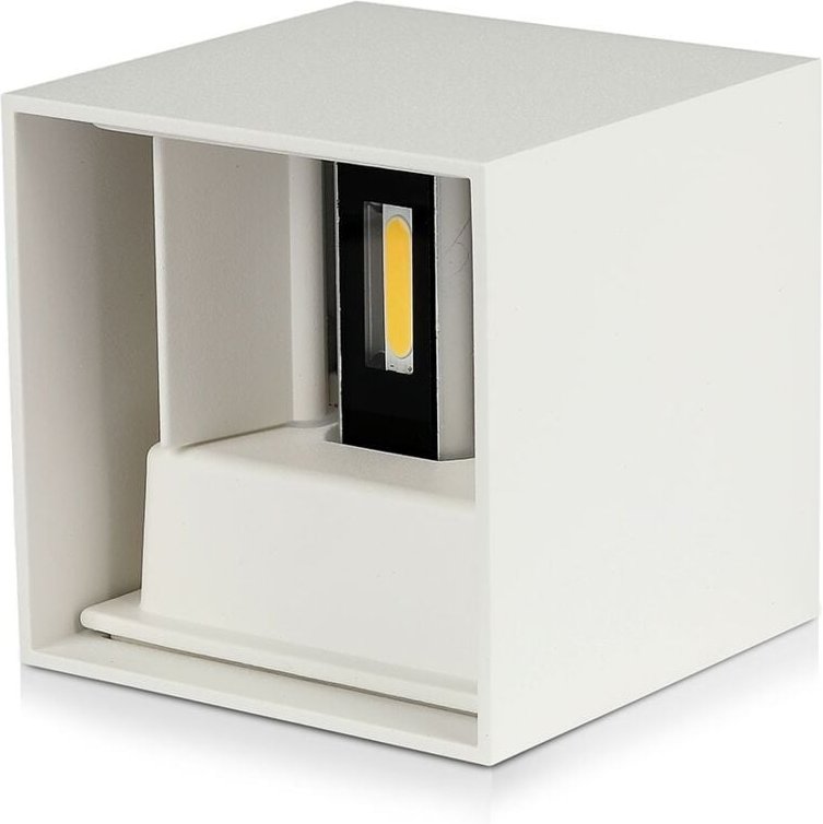 V-TAC VT-759-12 12W Wandlamp körper weiß quadrat IP65 warmweiß 3000K - sku 8527