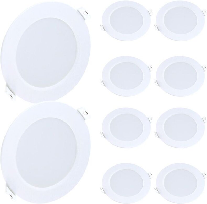 Arum Lighting - 10er Set Einbaustrahler led Panel Extraflach 5W Eq 40W Farbtemperatur: 4000K neutralweiß