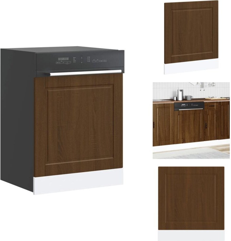 Geschirrspülerblende Porto Braun Eichen-Optik 60x1,5x67 cm - Geschirrspülerblende - Geschirrspülerblenden - Geschirrspül...