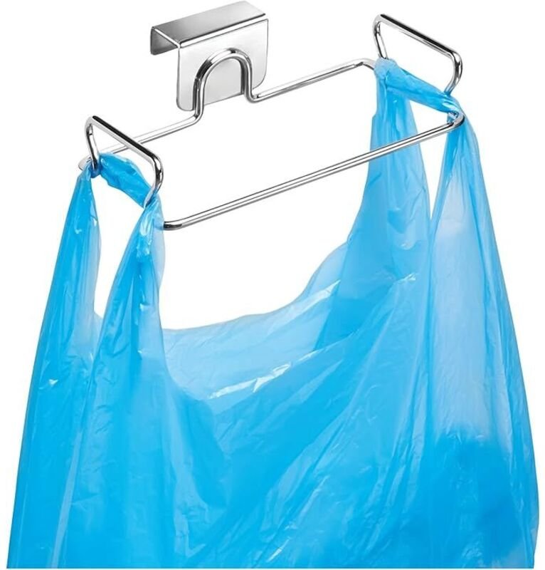Kreative Küche hängende Müllsack Rack, Tür zurück Aufbewahrungshaken, Küchenschrank Edelstahl Müllsack Unterstützung Rac...