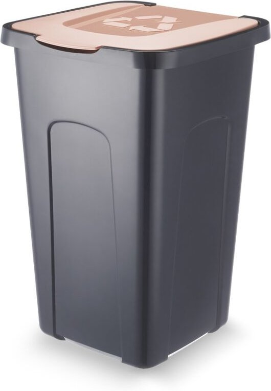 Brauner Abfallbehälter 50l - Kapazität Braun