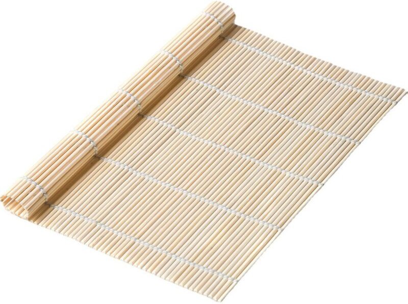 Sushi-Tablett aus Bambus, 23 x 23 cm große Sushi-Matte aus Bambus, abwaschbare Sushi-Matte aus Bambus, wiederverwendbare...