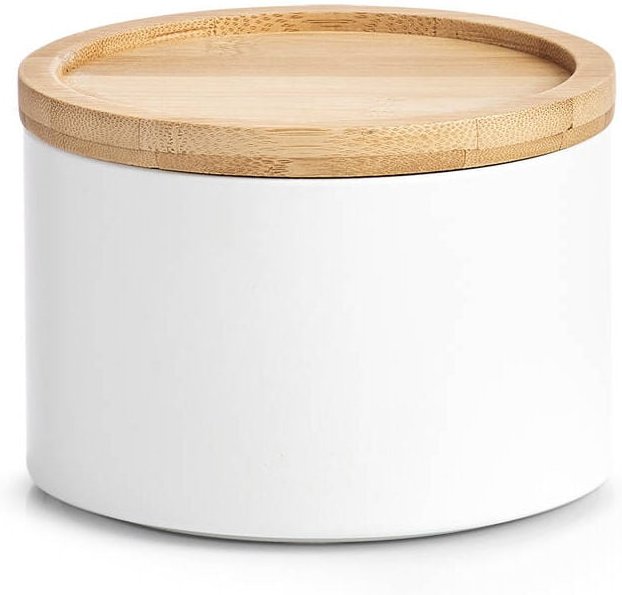 Dose mit Bambusdeckel, ø 13 x 10 cm
