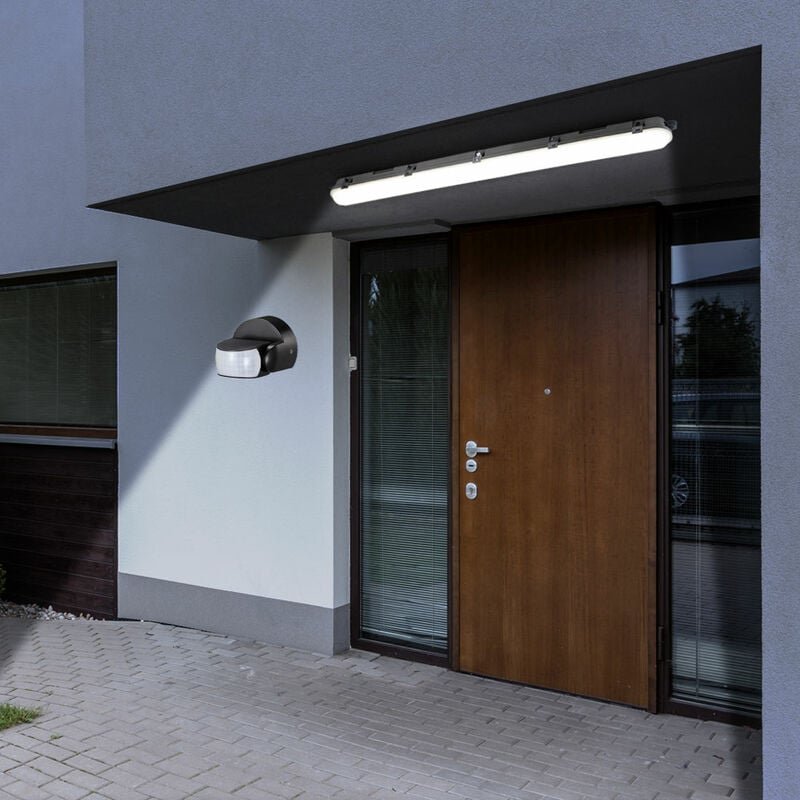 Led Deckenleuchte Feuchtraum Wannenleuchte mit Bewegungsmelder led Röhre Garagenlampe mit Sensor, IP65, 1x led 48W 5760L...