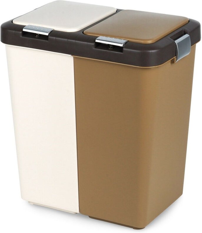 Kunststoff-Mülltrennbehälter 2x20 l