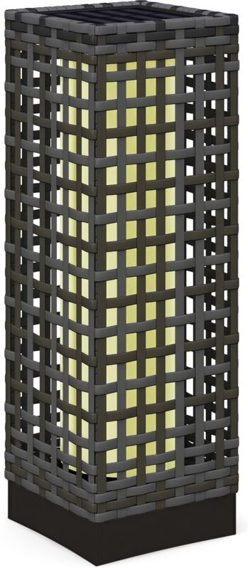 Solarlampen Rattan mit Lichtsensor, Aufladbar led Solarleuchte IP44 Wasserdichte, Outdoor Lampe Solarlaterne Außenleucht...