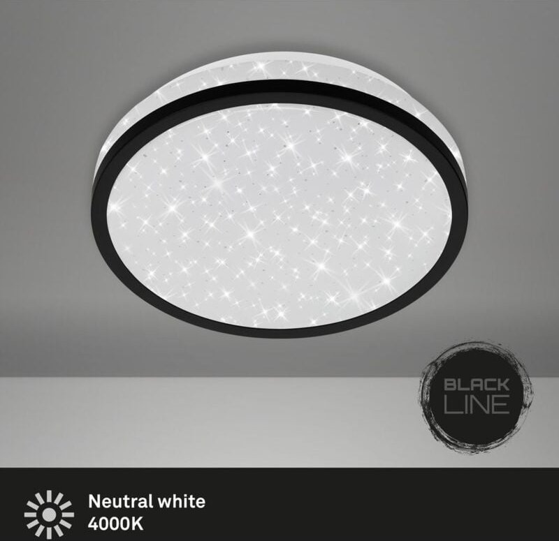 Briloner - led Deckenleuchte Deckenlampe Sternenhimmel 24W schwarz Ø21,7cm 4000K