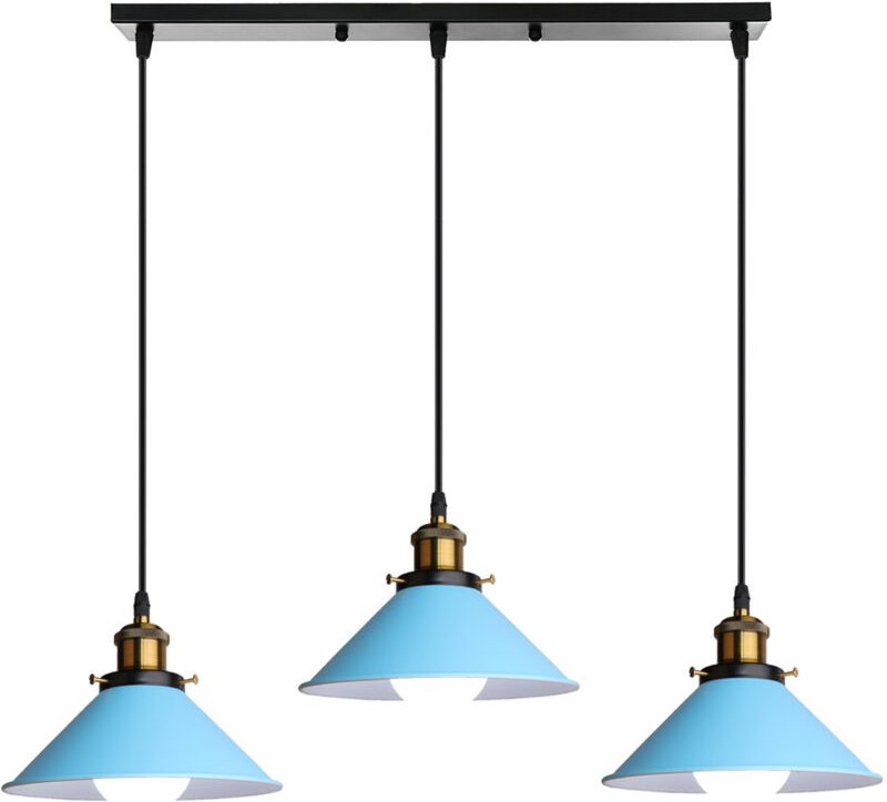 Pendelleuchte 3 flammige Hängelampe Vintage Industrial Metall E27 Höhenverstellbar für Esszimmer Küche Restaurant Cafét ...