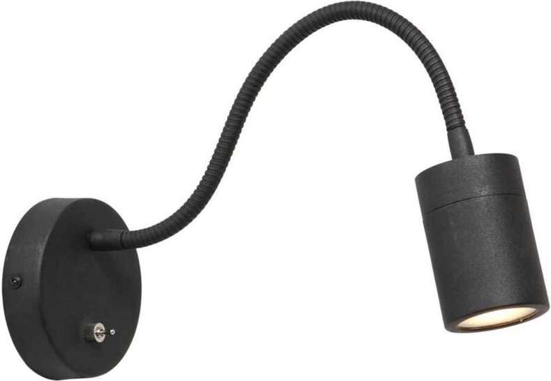 Wandleuchte - Upround - schwarz - metall stahl - - Mexlite