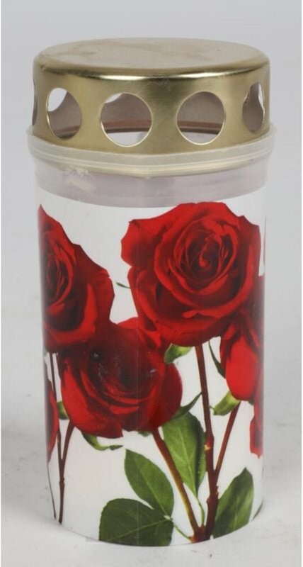 15x Grablicht Rosen Kerzen Leuchte Friedhof Schmuck Laterne Dekoration Brenner