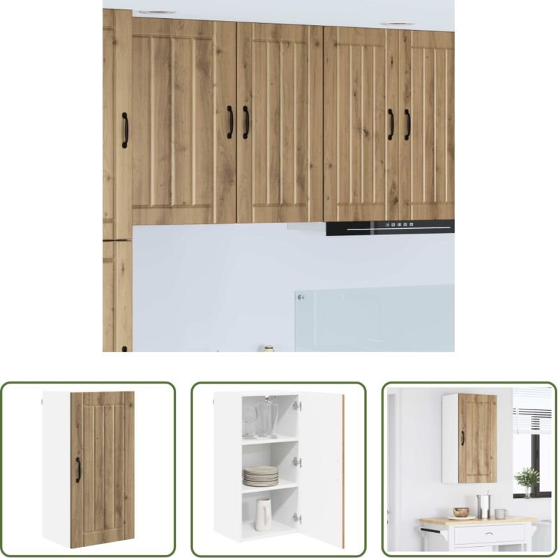 Küchenschränke Holz - Küchenschrank Artisan-Eiche 40 x 31 x 80 cm Holzwerkstoff