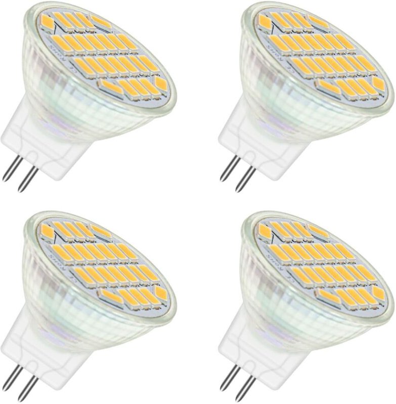 MR11 GU4 12 V LED 4 W Warmweiß 3000 K, 400 lm, 120 °, 35 mm, MR11 35 W Halogen-Äquivalent, AC DC 24 V 12 V GU4 Einbau-LE...