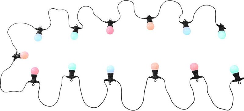 Globo - led Lichterkette Außen Lampe Leuchte Schwarz Opal Garten Terrasse Länge 12,5 m