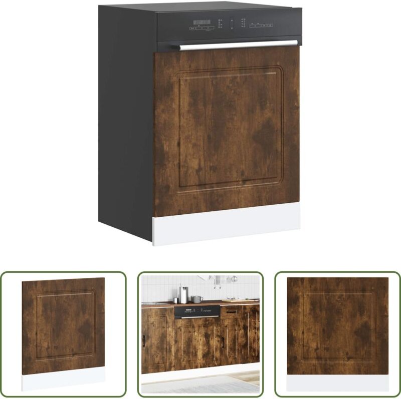 Holzblende - Geschirrspülerblende Kalmar Räuchereiche 60x1,5x67 cm