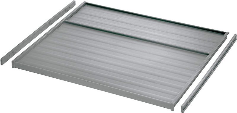 So-tech - Ninka eins2vier Deckelplatte 5279.13 + Leiste 5279.11 Korpusbreite 600 mm alugrau für Seitenstärke 16 mm