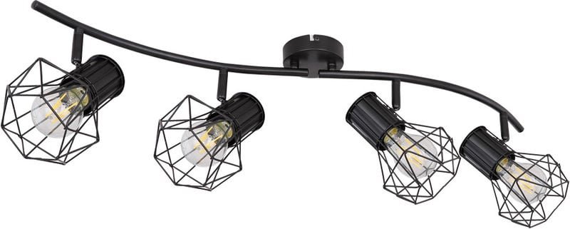 Decken Leuchte Ess Zimmer Spot Strahler Balken Flur Leiste schwenkbar schwarz Globo 54017-4