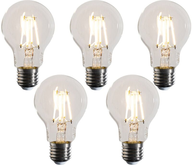 Luedd - 5er-Set E27 Dimmbare LED-Glühbirnen A60 Klar 4,5W 500 lm 2700K