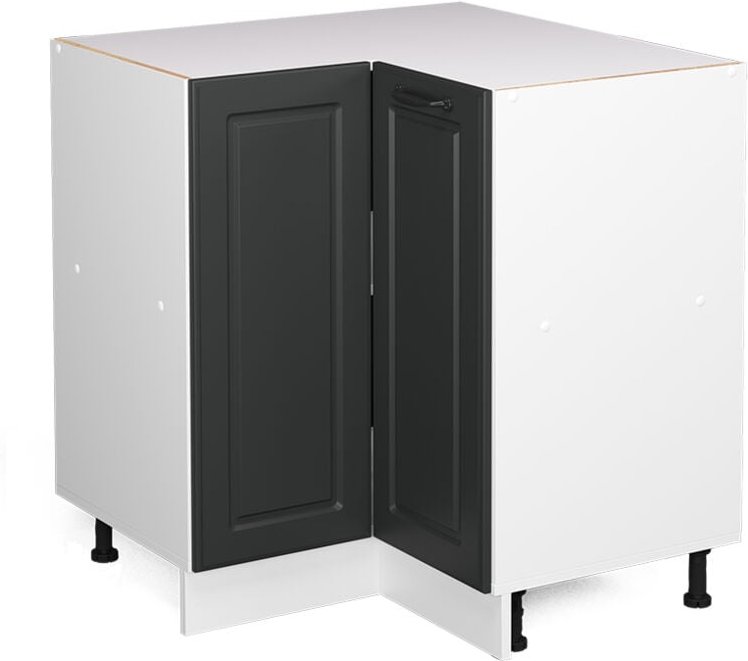 Eckunterschrank R-Line, Anthrazit Landhaus, 75.6 cm ohne Arbeitsplatte, Vicco