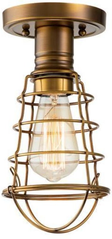 Quoizel - Elstead Mixon Halbbündige Deckenleuchte aus verwittertem Messing