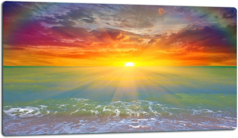 GlassplattenschneideBrett 52x30 Meer