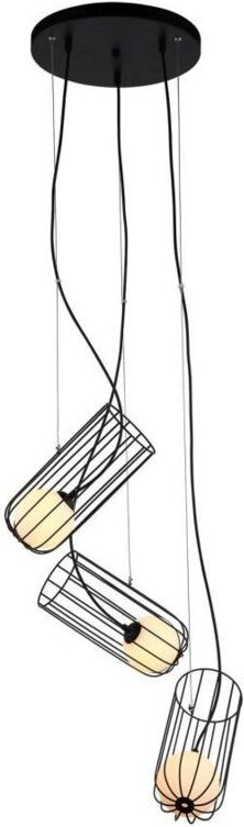 What what - Modern Hanging Pendant Black 3 Light mit schwarzem, weißem Farbton, G9 - Italux