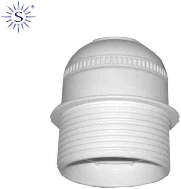EDM - Weiße Lampenfassung mit Halbgewinde E27 Solera 6829CTB