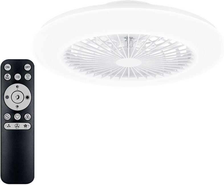 Philips Lighting Amigo Deckenventilator 20 W, 42 W (Ø x H) 490 mm x 137 mm Glitzereffekt