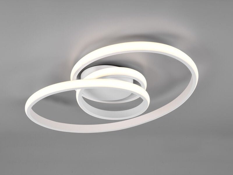 Led Deckenleuchte sansa Weiß - geschwungen dimmbar 53x43cm