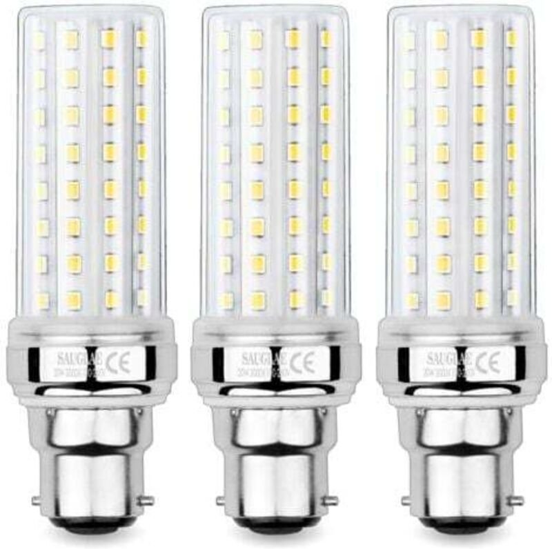 Lablanc - 3 Stück 20 w LED-Maisbirnen, 150 w äquivalente Glühlampe, 2300 lm, 3000 k Warmweiß, B22-Bajonettbirnen