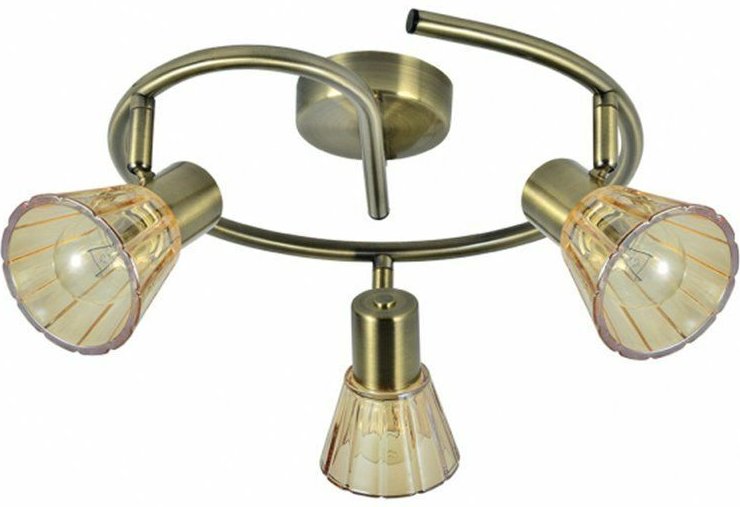 Fabrilamp - akunadecor Kreisförmige Deckenleuchte De 3 Strahler Modell Cooper Leder-Kristall