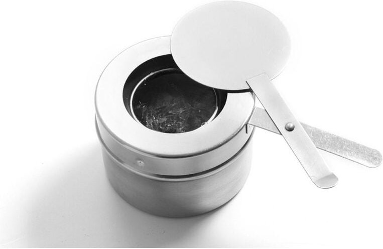 Stahlbehälter mit Deckel für Pastenbrennstoff für Speisenwärmer 2er-Set A - Hendi 470527