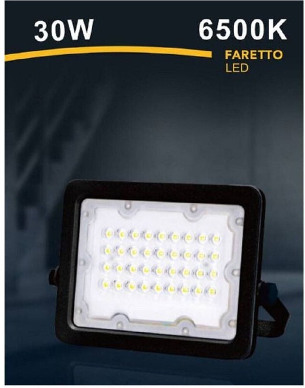 Trade Shop - LED-Strahler, externer Strahler, schwarz, 30 W, IP65, Licht 6500 K, 4000 K, 3000 K, FS30W-N -