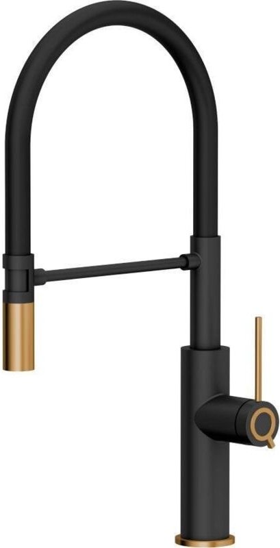 Quadron Gemma Q Line Küchenarmatur Schwarz Matt 225 mm Drehbar