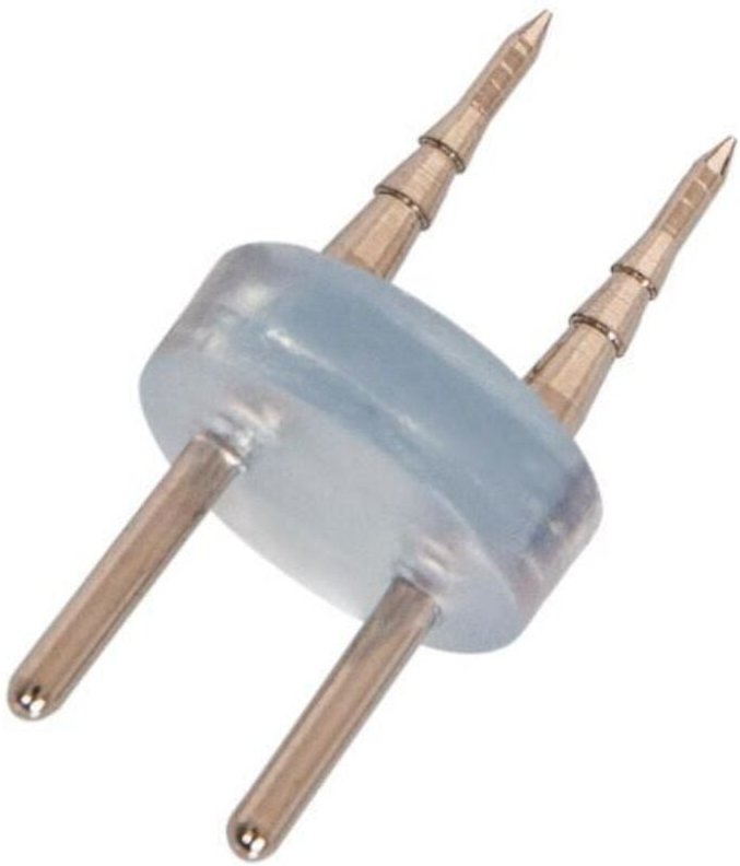 2 PIN-Stecker für Runden Neonstreifen 360º y LED-Schlauch 220V ac IP65 Schnitt alle 100 cm Weiß