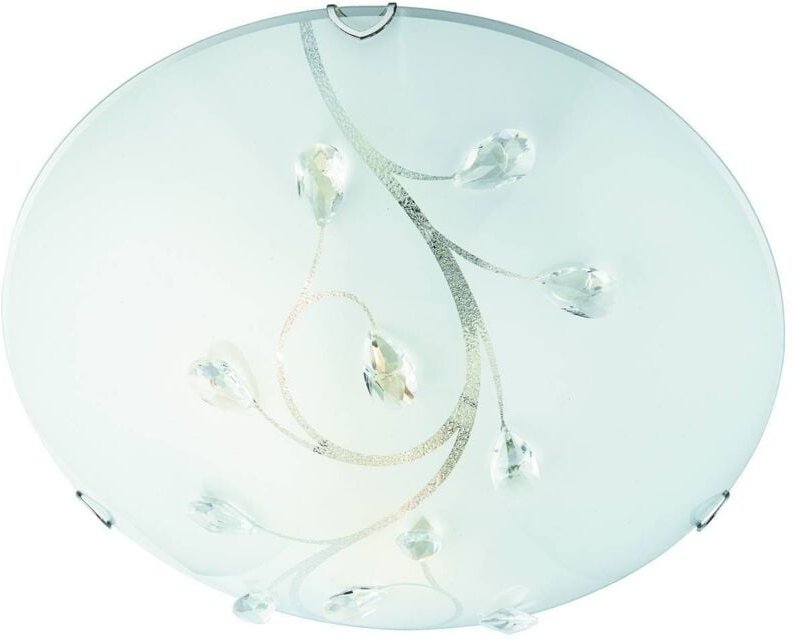 Searchlight Flush - 1 Licht kleine Deckenflush Licht Chrom, Kristallglas, E27