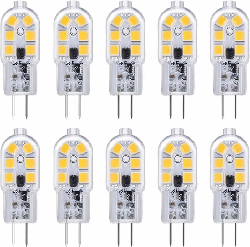 Mumu - G4-LED-Leuchtmittel für Dunstabzugshauben, 12 v, 2 w, Kaltweiß 6000 k, 200 lm, G4-Bi-Pin-Halogen-Äquivalent, 12 v...