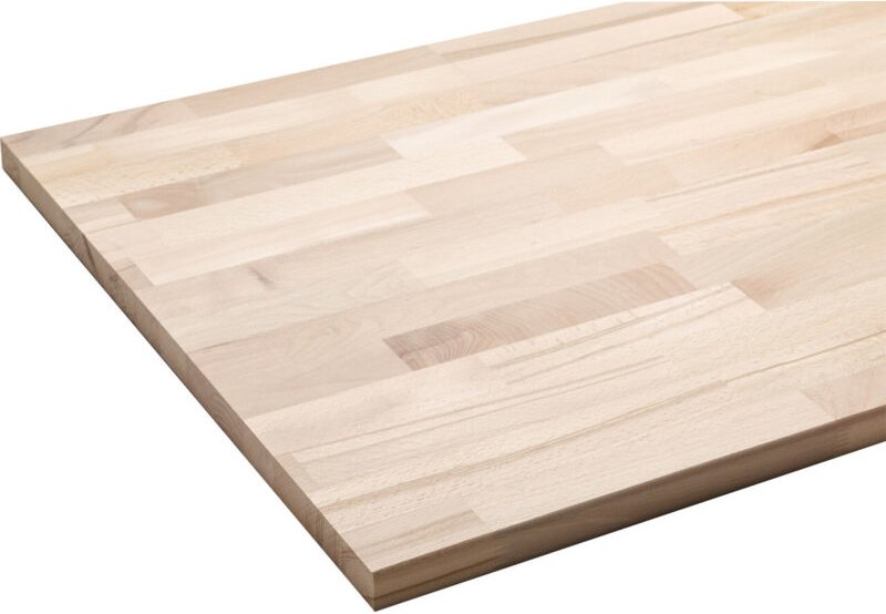 Arbeitsplatte Buche massiv 240 x 60 x 2,7 cm geschliffen