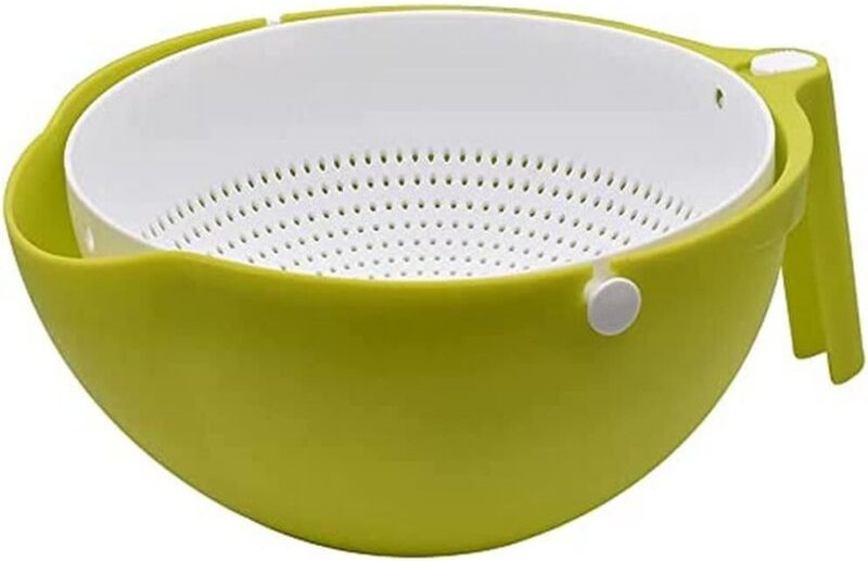 Thumbnail - 1 Hängender Abtropfkorb aus Kunststoff / Gemüseschale / runder Gemüsekorb