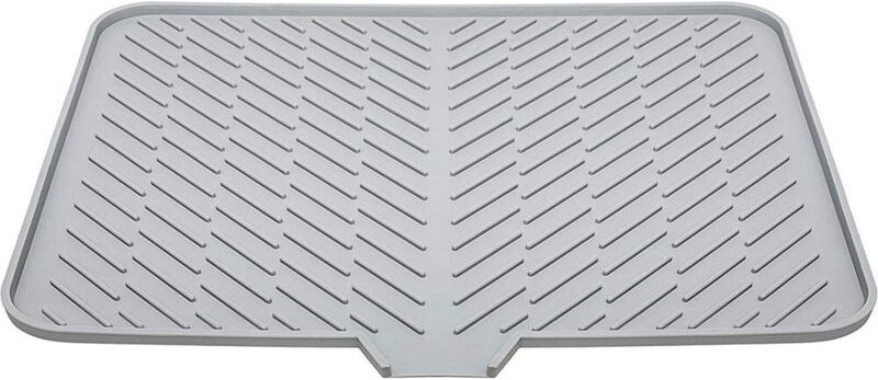 Silikon-Abtropfmatte, große Silikon-Abtropfmatte, Abtropfmatte mit Rillenstruktur, rutschfest, Abtropfmatte für Küche un...