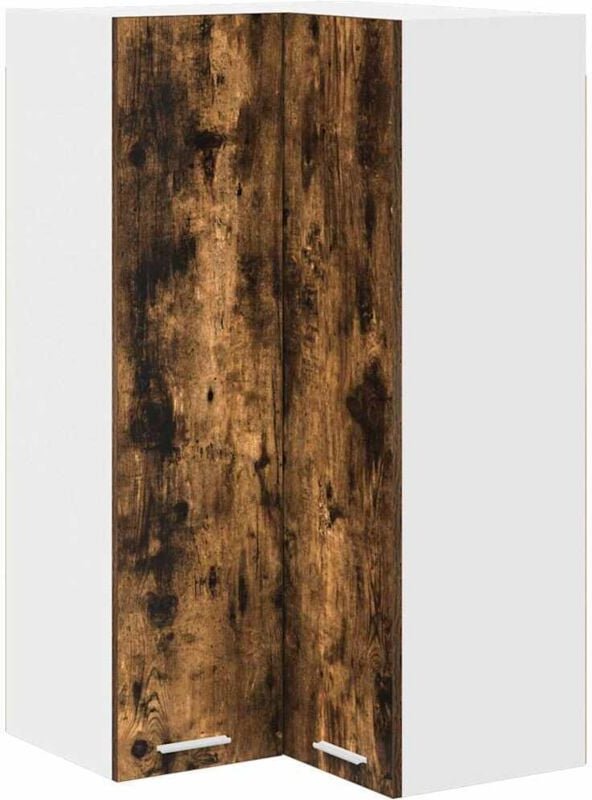 Hängeschrank Riga Geräucherte Eiche und Weiß 57 x 57 x 100 cm vidaXL