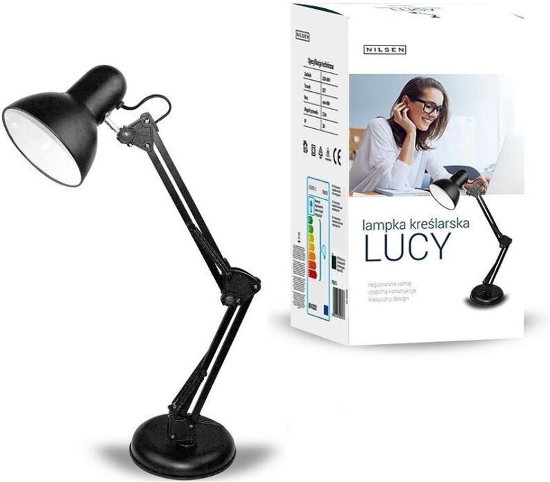 LUCY TALL SCHREIBTISCHLAMPE 57cm E27 GEWINDE NILSEN