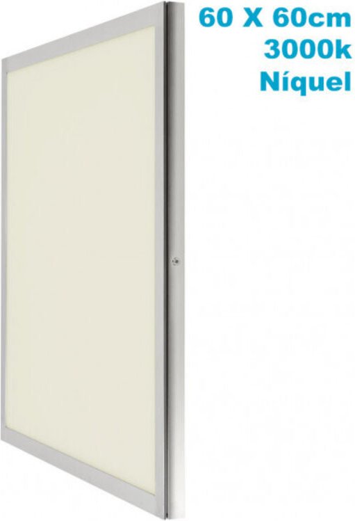 Fabrilamp - Superf. Panel 48w 3000k Nickel Satinad 60x60x2,3 3840lm Tolstoi