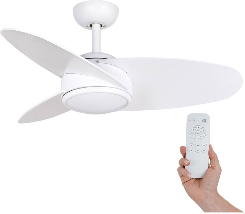 Levante Deckenventilator dc 105x38 cm 55W Weiß mit weißen Flügeln, dimmbarem Licht, Zeitschaltuhr und Fernbedienung - Ke...