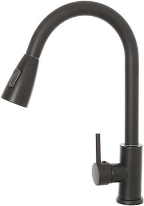 Küchen Armatur Edelstahl Mattschwarz