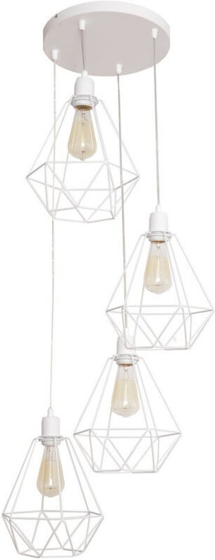 Karo Cluster Pendelleuchte Weiß 35cm - Helam